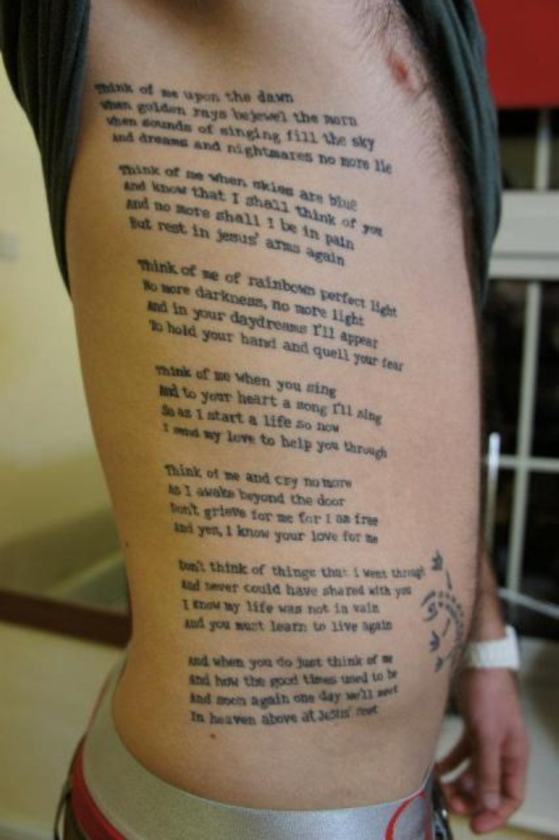 Татуировка стихи